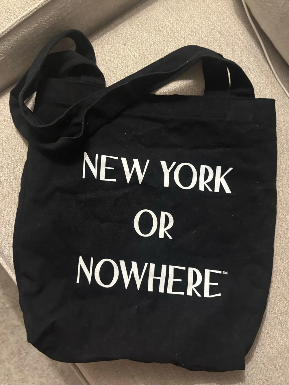 Black Canvas Tote with 